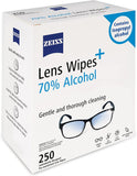 ZEISS Pre-Moistened Lens Cleaning Wipes – Anti-Fog, Streak-Free, Safe for Coated Glasses & Screens – 80 to 600 Count