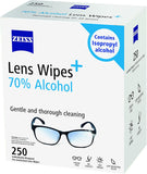 ZEISS Pre-Moistened Lens Cleaning Wipes – Anti-Fog, Streak-Free, Safe for Coated Glasses & Screens – 80 to 600 Count